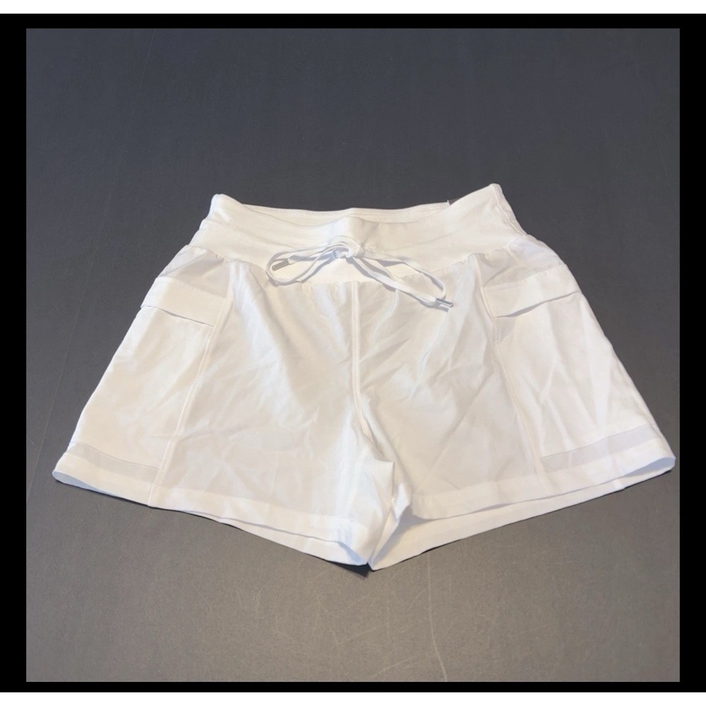 Womens Calia Journey Collection 4" Mid Rise Truelight Cargo Shorts NEW XS White‎